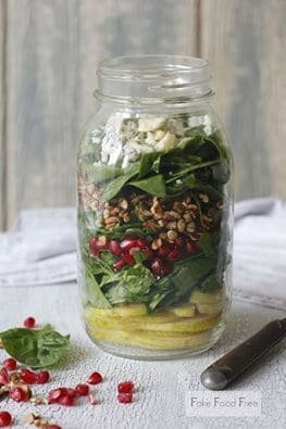 Pear, Blue Cheese & Walnut Salad Jar