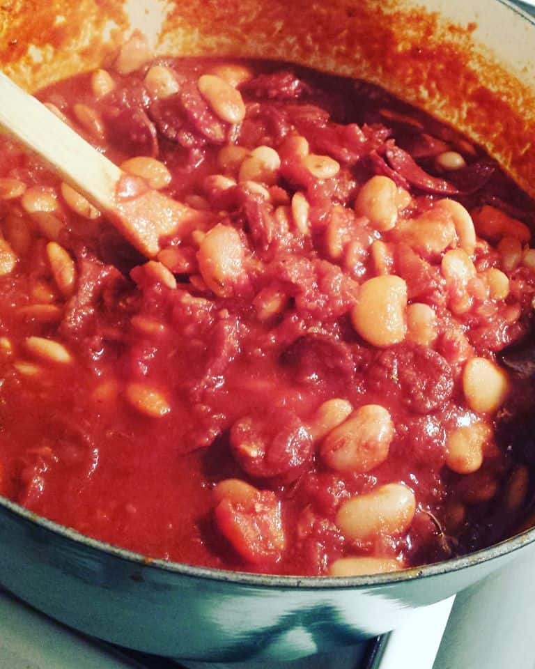 Chorizo and butter bean stew
