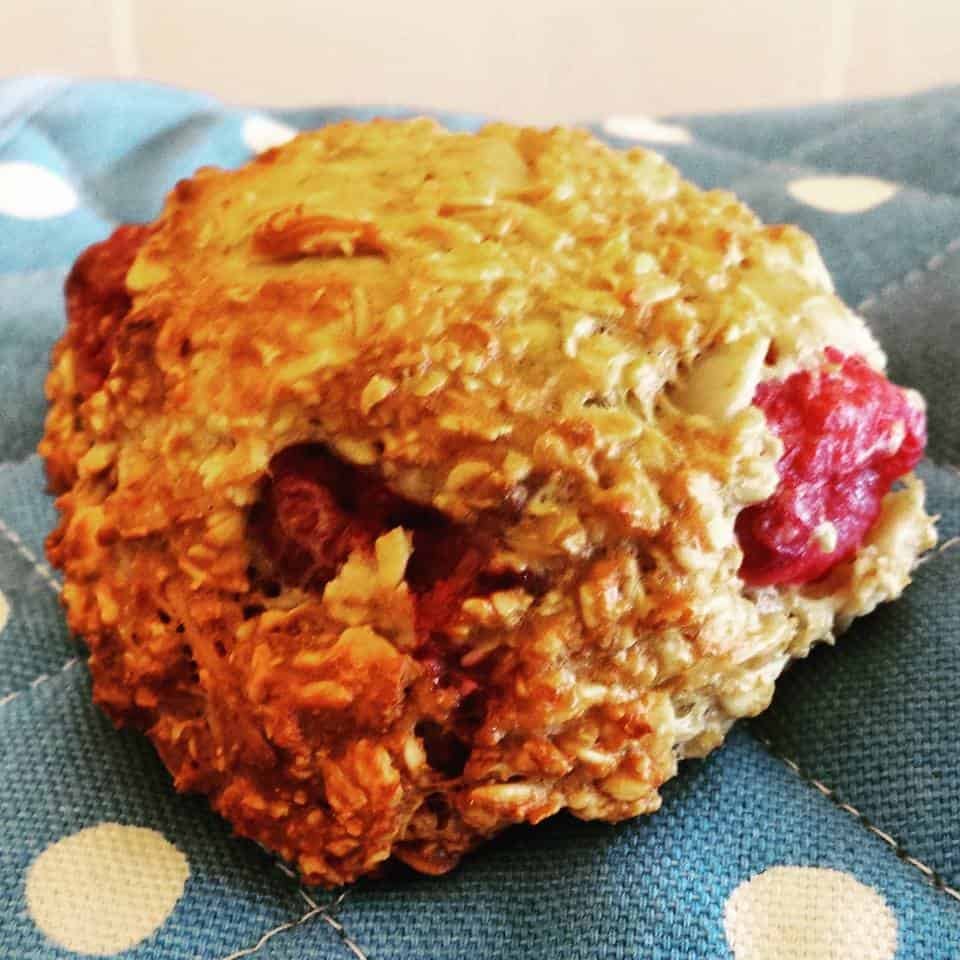 Raspberry & almond scones