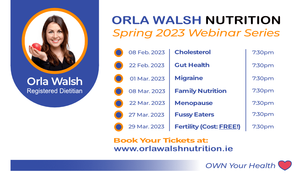 Orla Walsh Nutrition Spring Webinar Series 2023